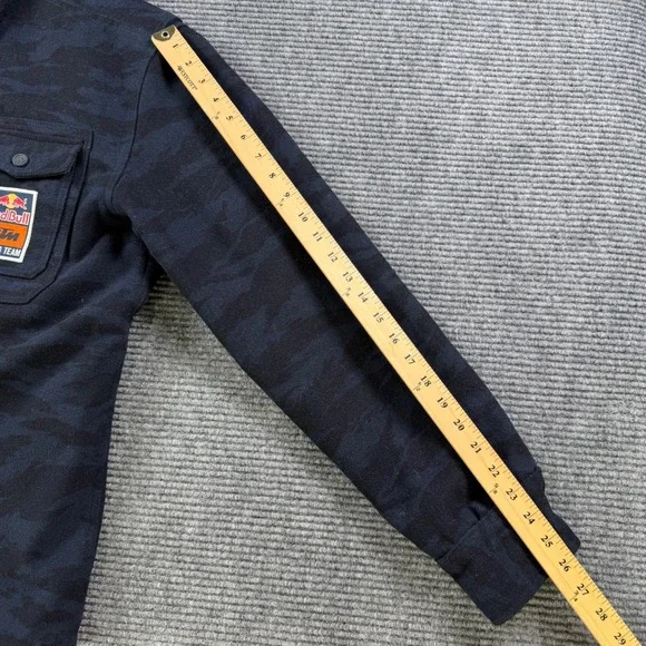 Red Bull KTM Racing Team Mens XXL Camo Quilted Lined Shirt Jacket Tiger Stripe - Picture 12 of 13